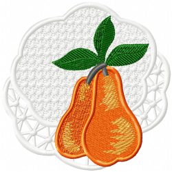 Pear Embroidery Design 4 Pear Embroidery Design 4